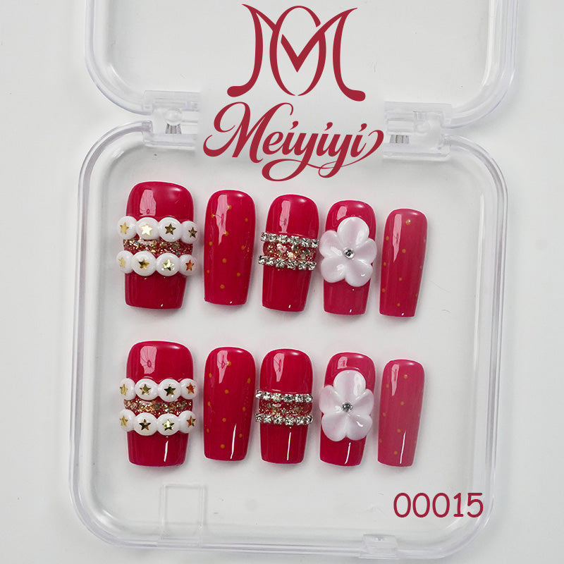 00015-MYY's designer original high-end design customized luxury hand-painted wearable nail art