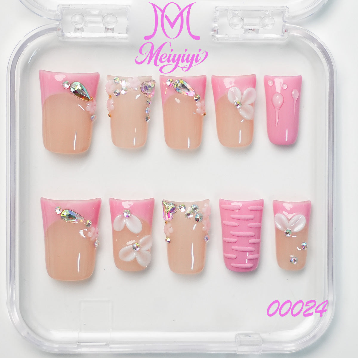 00024-MYY's designer original high-end design customized luxury hand-painted wearable nail art