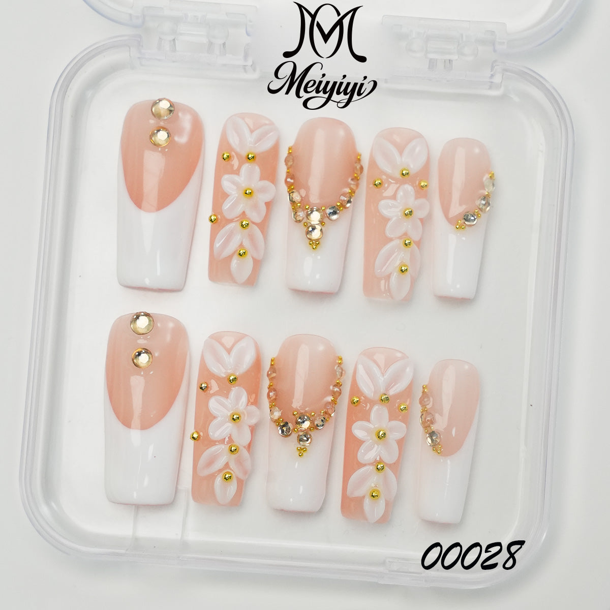 00028-MYY's designer original high-end design customized luxury hand-painted wearable nail art