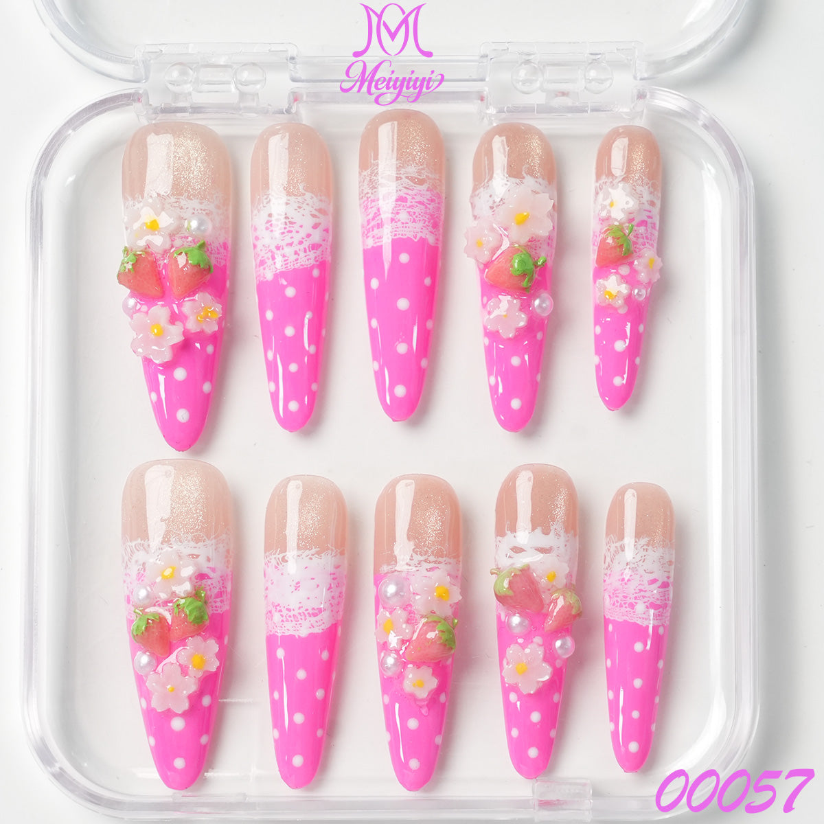 00057-MYY's designer original high-end design customized luxury hand-painted wearable nail art