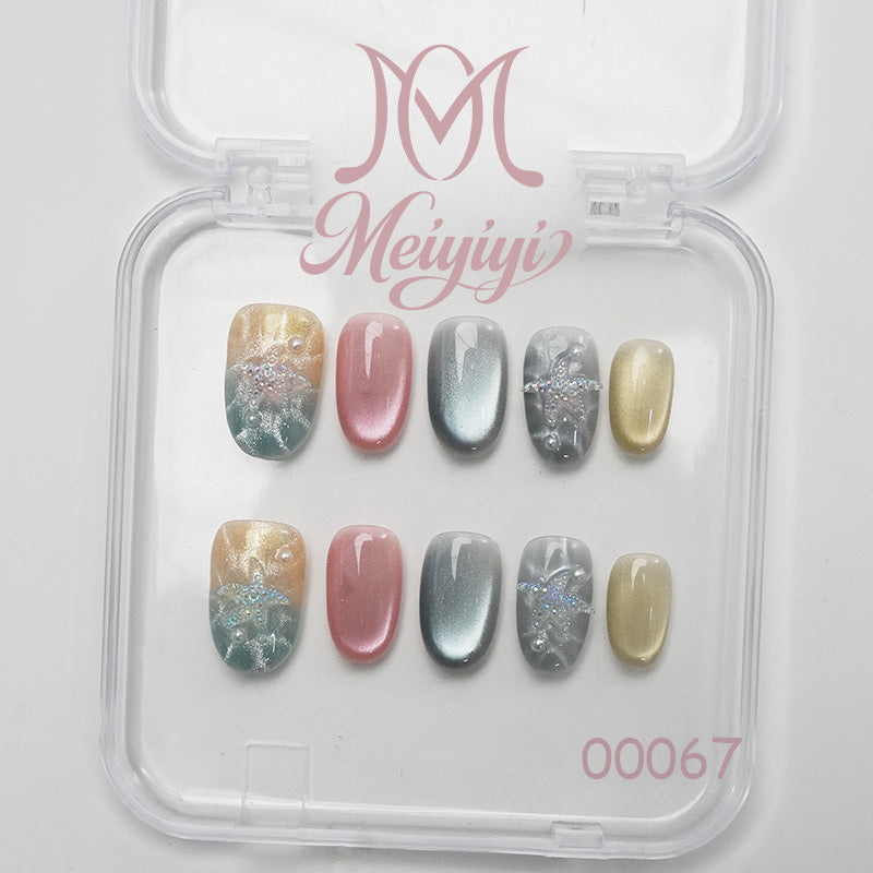 00067-MYY's designer original high-end design customized luxury hand-painted wearable nail art