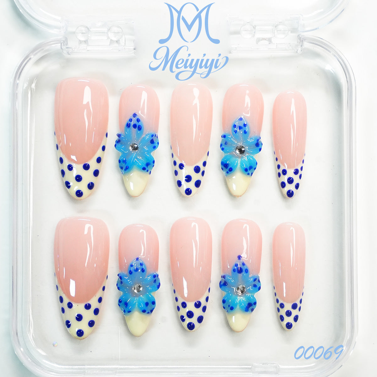 00069-MYY's designer original high-end design customized luxury hand-painted wearable nail art
