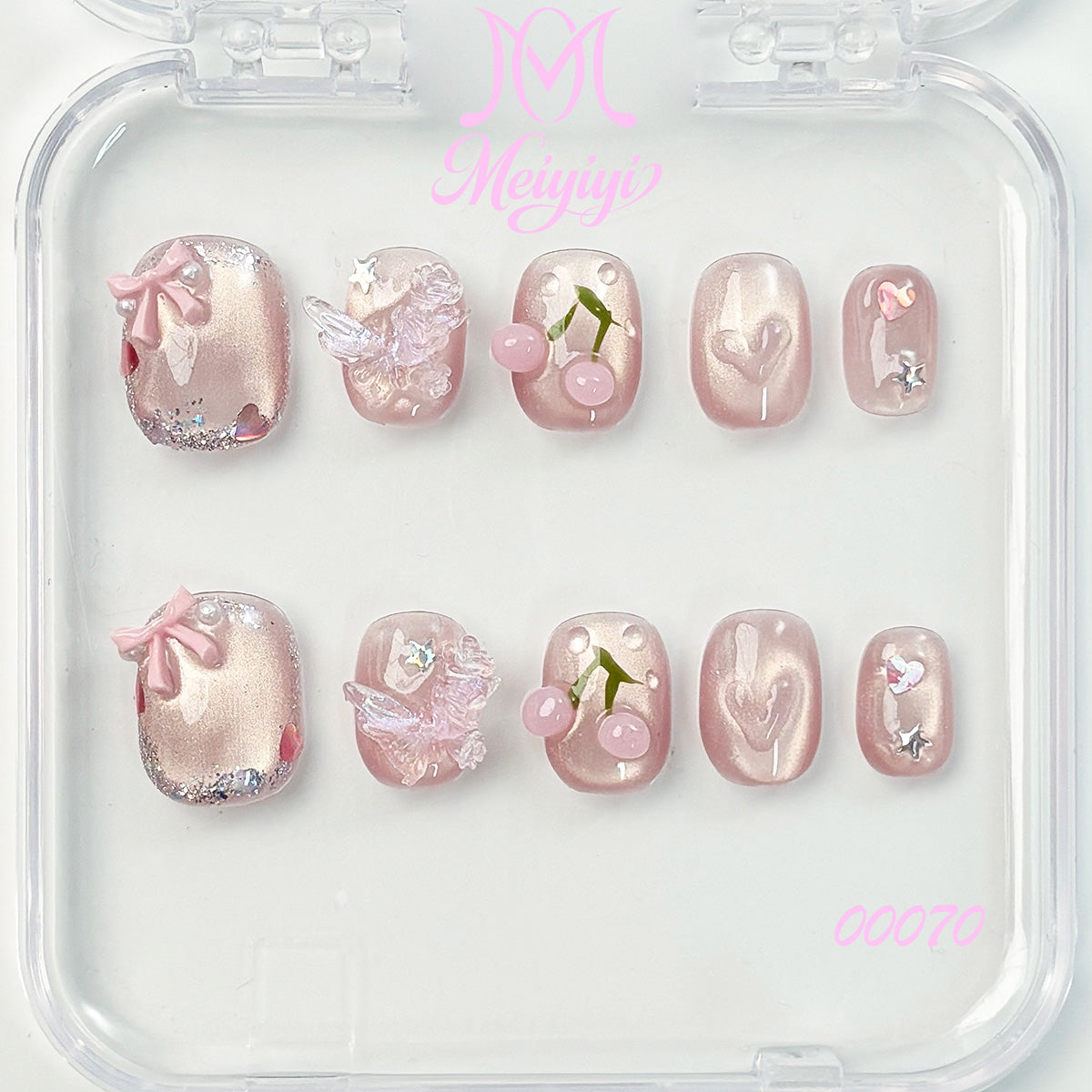 00070-MYY's designer original high-end design customized luxury hand-painted wearable nail art