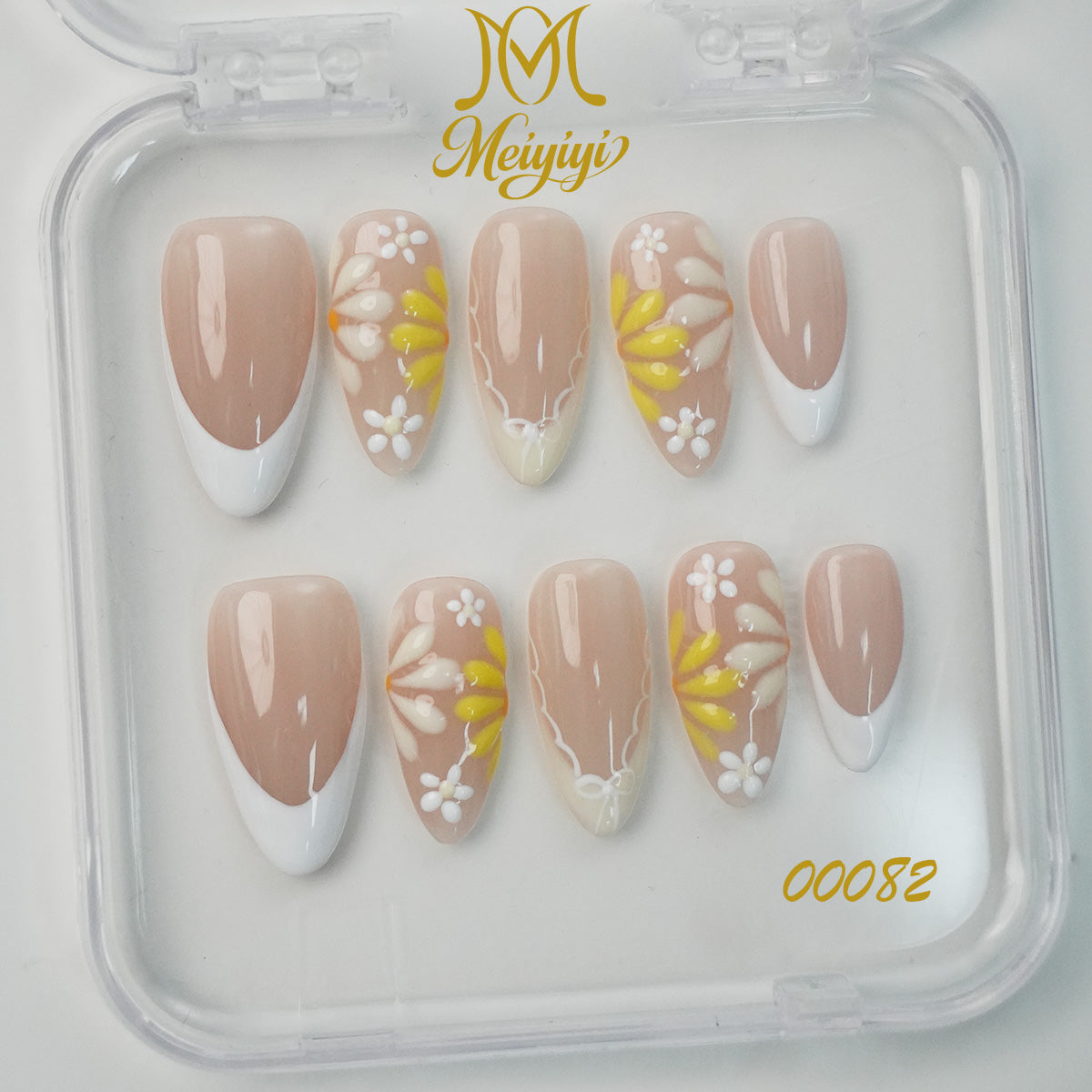 00082-MYY's designer original high-end design customized luxury hand-painted wearable nail art