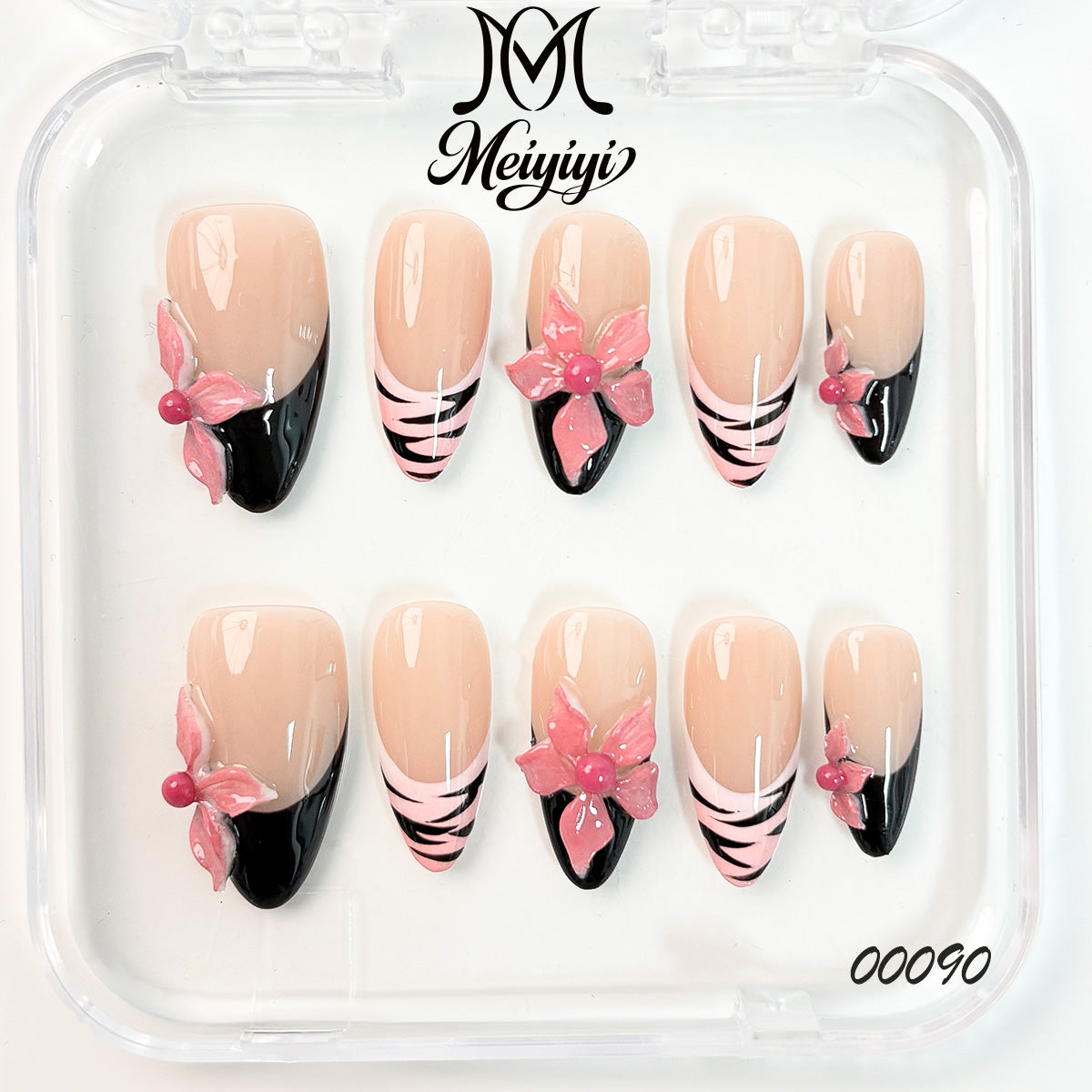 00090-MYY's designer original high-end design customized luxury hand-painted wearable nail art