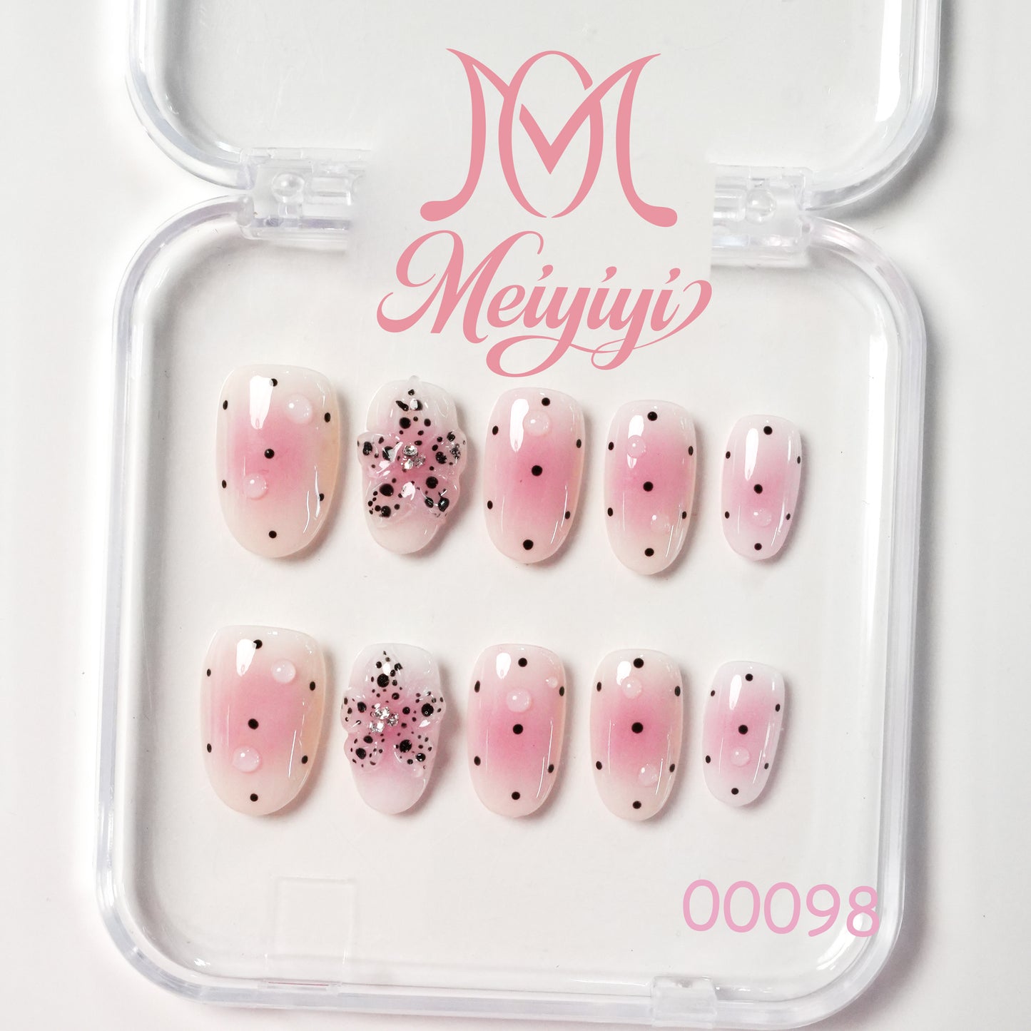 00098-MYY's designer original high-end design customized luxury hand-painted wearable nail art