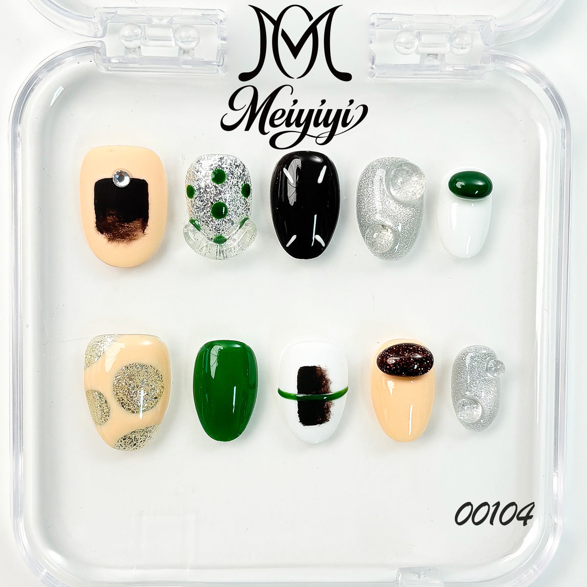 00104-MYY's designer original high-end design customized luxury hand-painted wearable nail art
