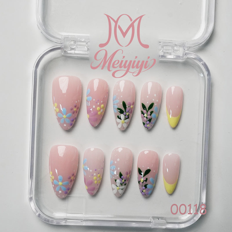 00118-MYY's designer original high-end design customized luxury hand-painted wearable nail art