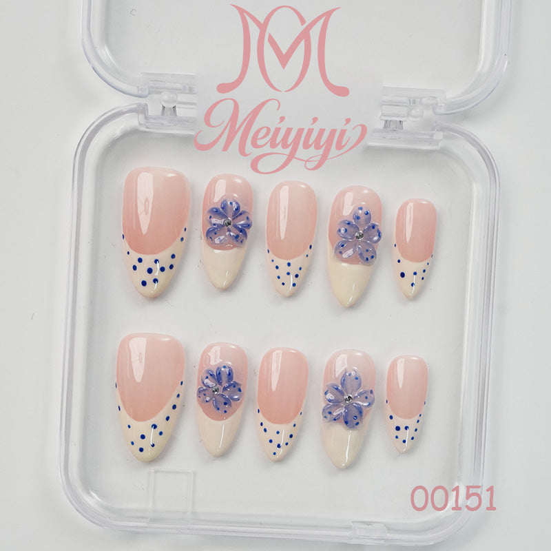 00151-MYY's designer original high-end design customized luxury hand-painted wearable nail art