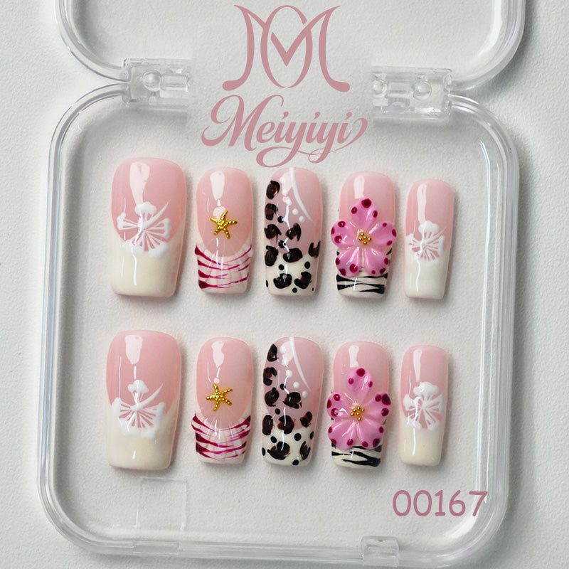 10067-MYY's designer original high-end design customized luxury hand-painted wearable nail art