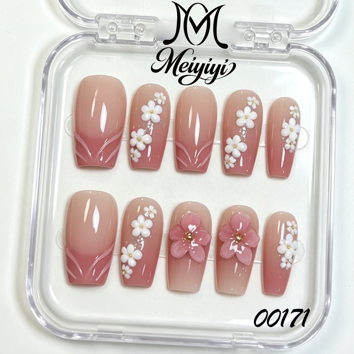 00171-MYY's designer original high-end design customized luxury hand-painted wearable nail art