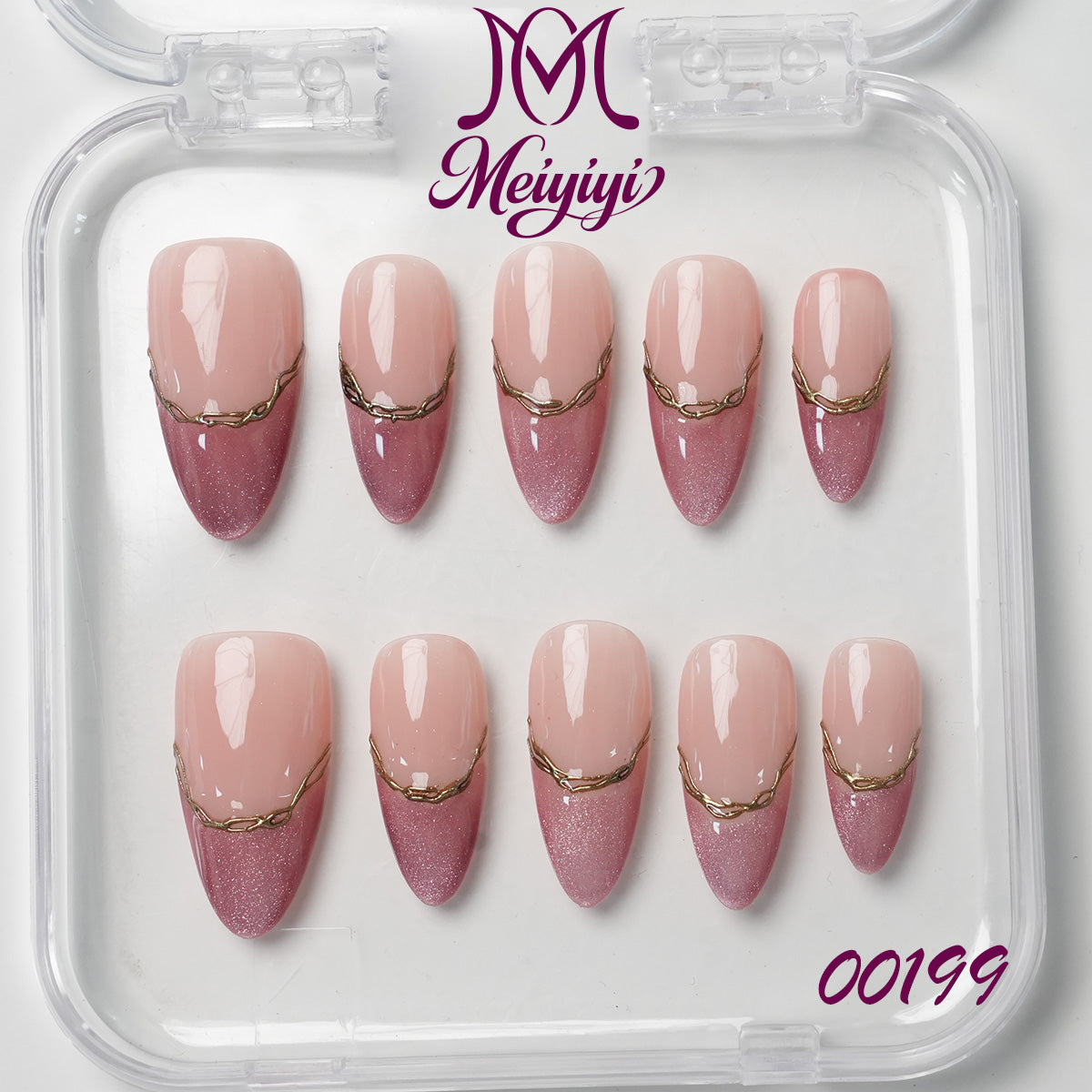 00199-MYY's designer original high-end design customized luxury hand-painted wearable nail art