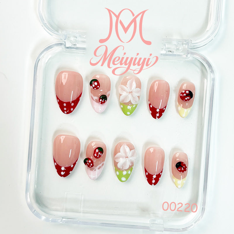 00220-MYY's designer original high-end design customized luxury hand-painted wearable nail art
