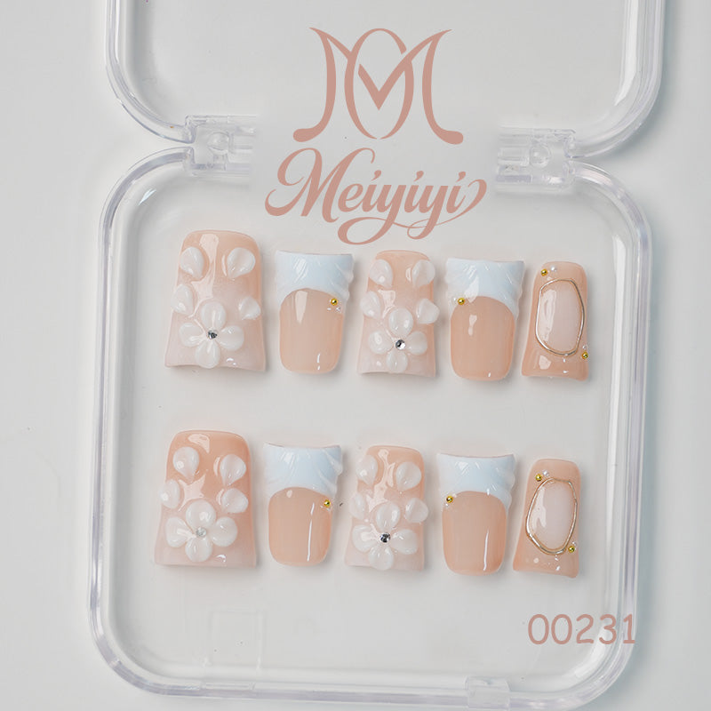 00231-MYY's designer original high-end design customized luxury hand-painted wearable nail art