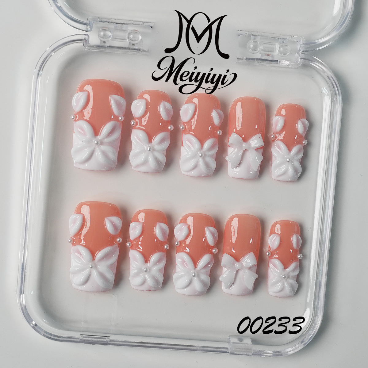 00233-MYY's designer original high-end design customized luxury hand-painted wearable nail art