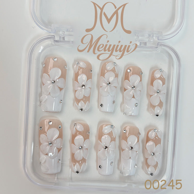 00245-MYY's designer original high-end design customized luxury hand-painted wearable nail art
