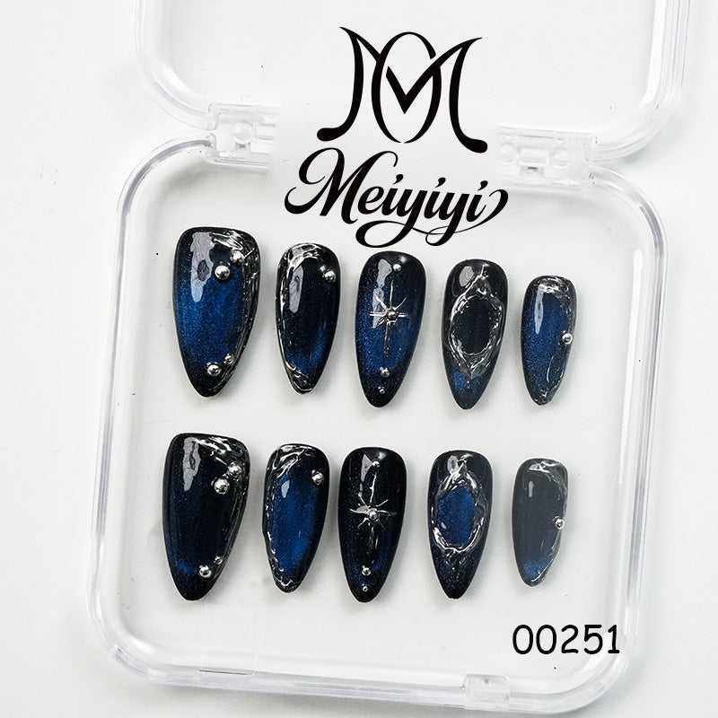 00251-MYY's designer original high-end design customized luxury hand-painted wearable nail art