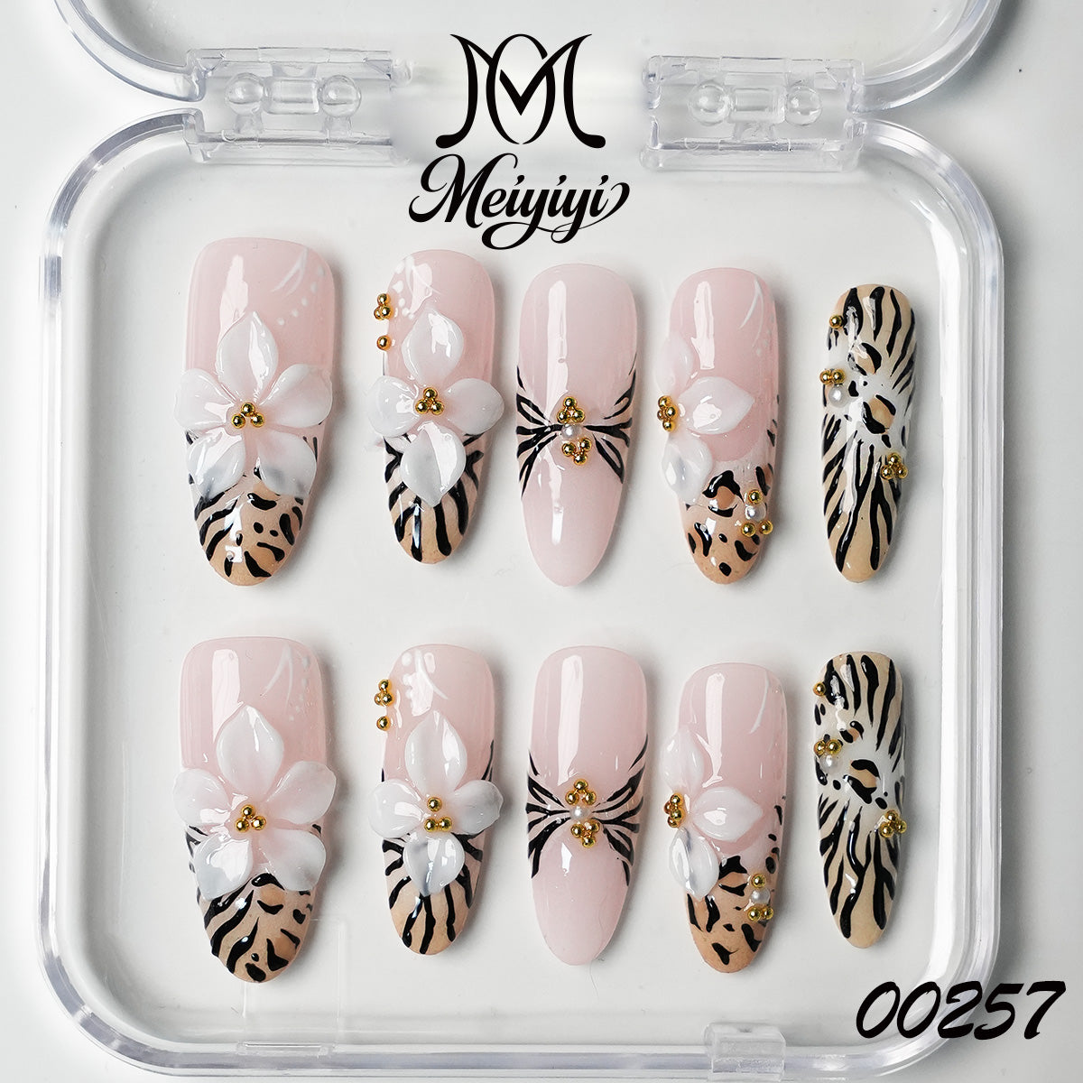 00257-MYY's designer original high-end design customized luxury hand-painted wearable nail art