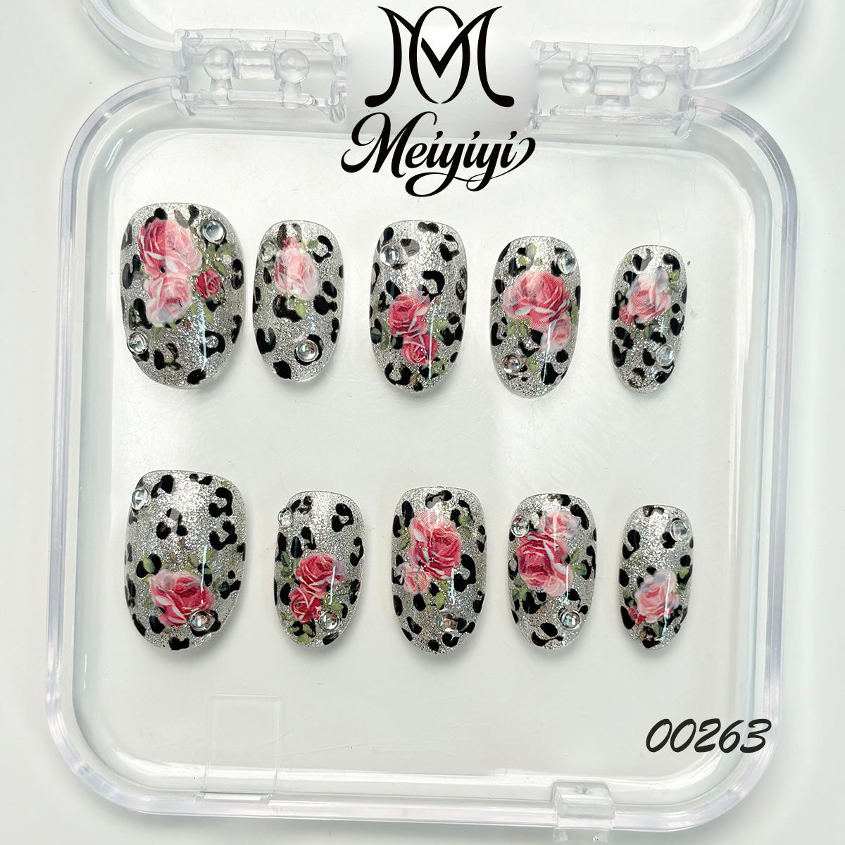 00263-MYY's designer original high-end design customized luxury hand-painted wearable nail art