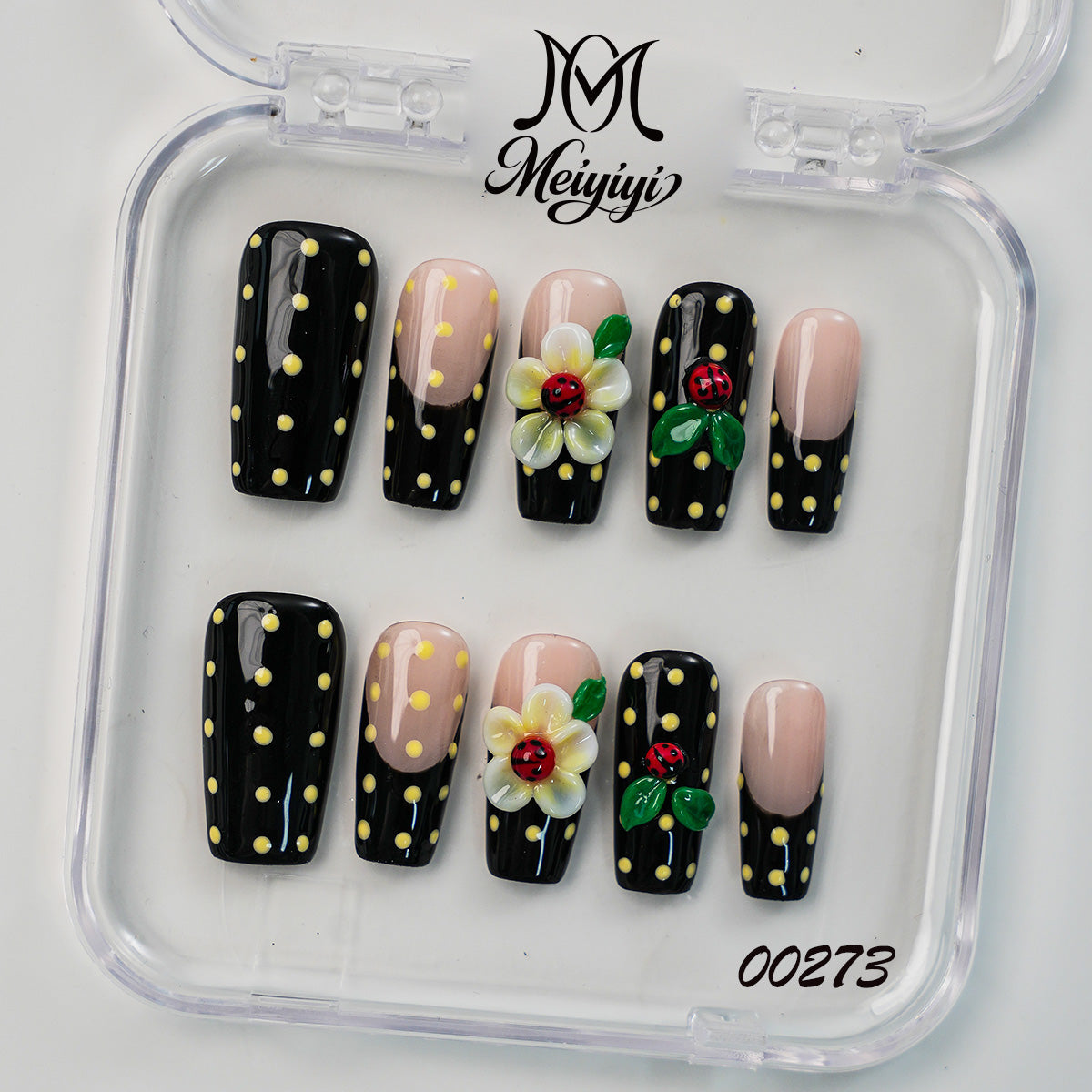 00273-MYY's designer original high-end design customized luxury hand-painted wearable nail art