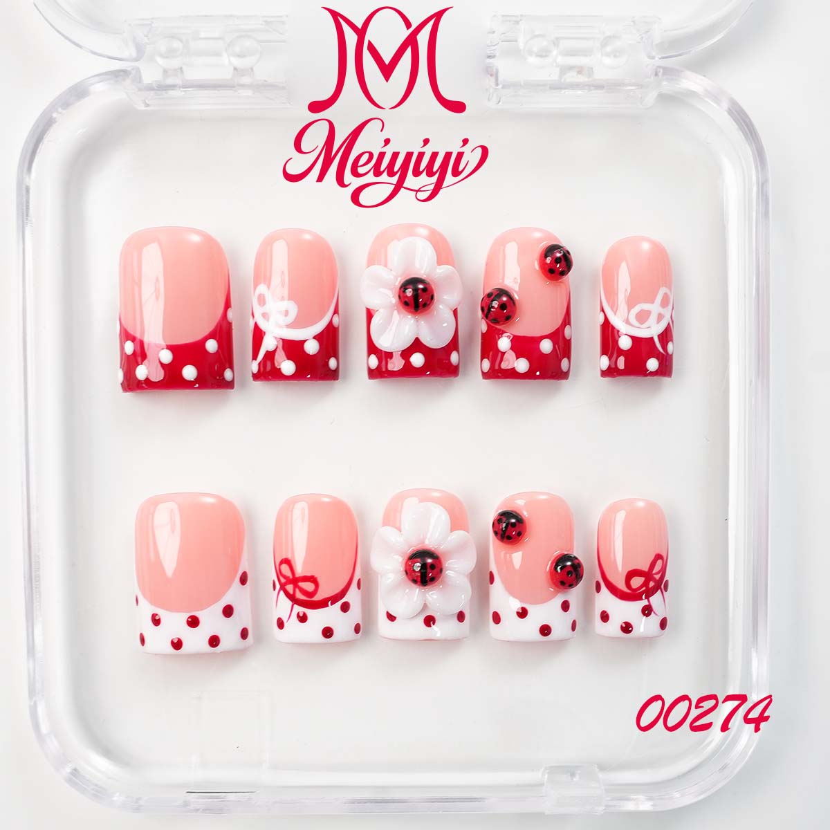 00274-MYY's designer original high-end design customized luxury hand-painted wearable nail art
