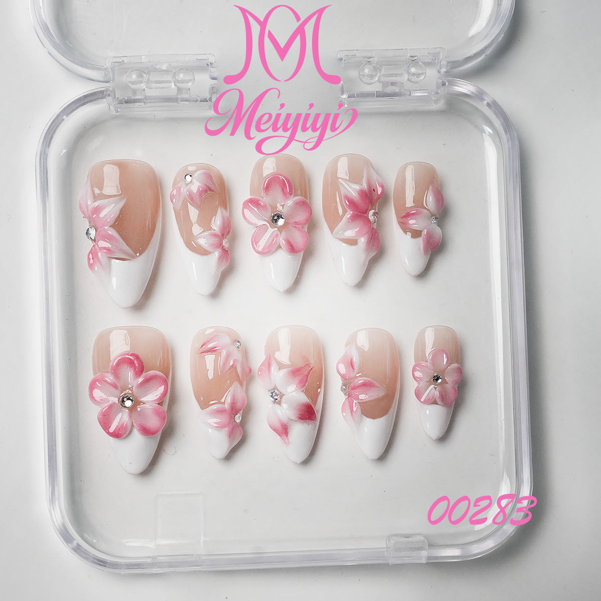 00283-MYY's designer original high-end design customized luxury hand-painted wearable nail art