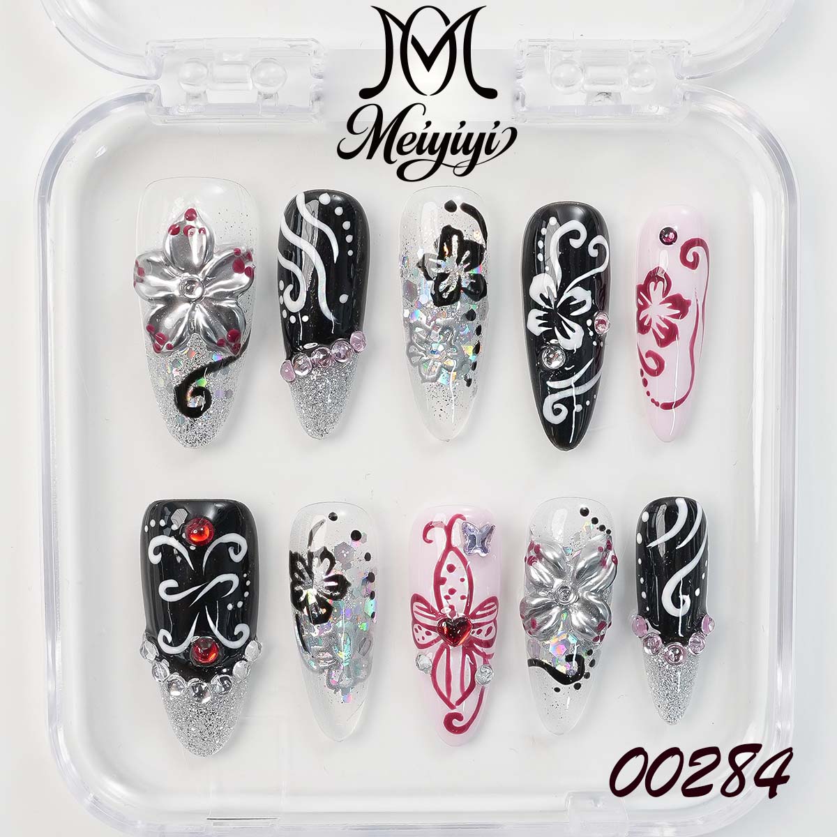 00284-MYY's designer original high-end design customized luxury hand-painted wearable nail art