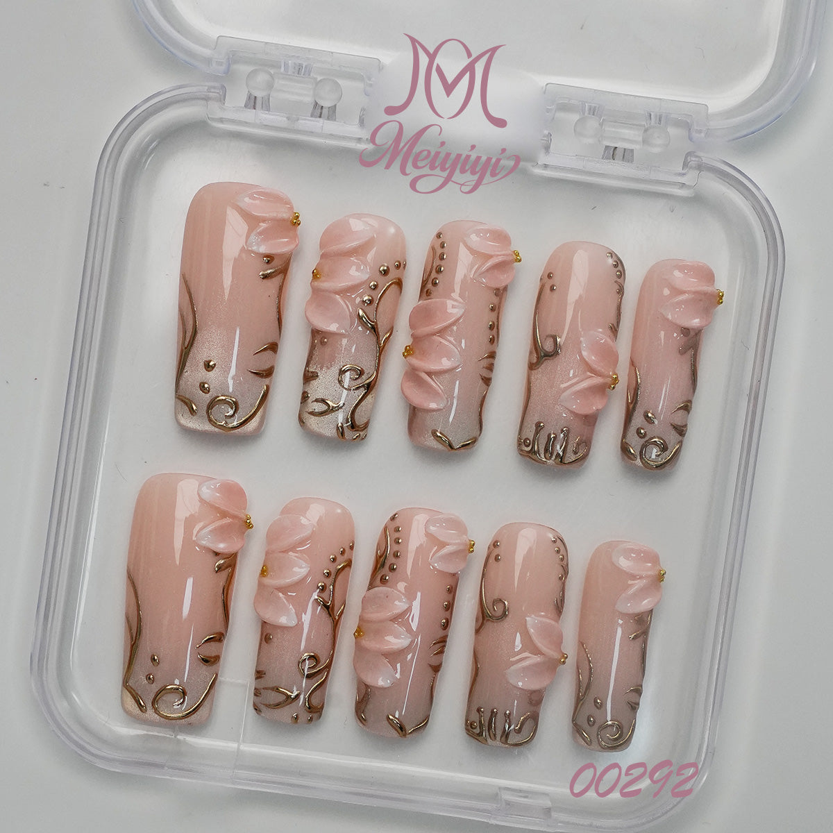00292-MYY's designer original high-end design customized luxury hand-painted wearable nail art