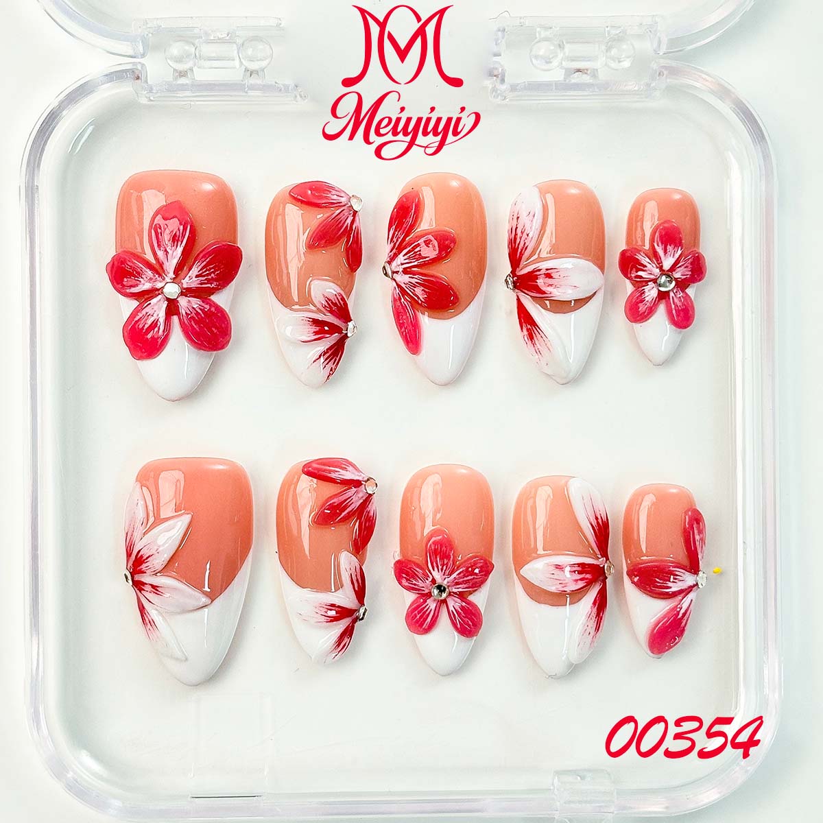 00354-MYY's designer original high-end design customized luxury hand-painted wearable nail art