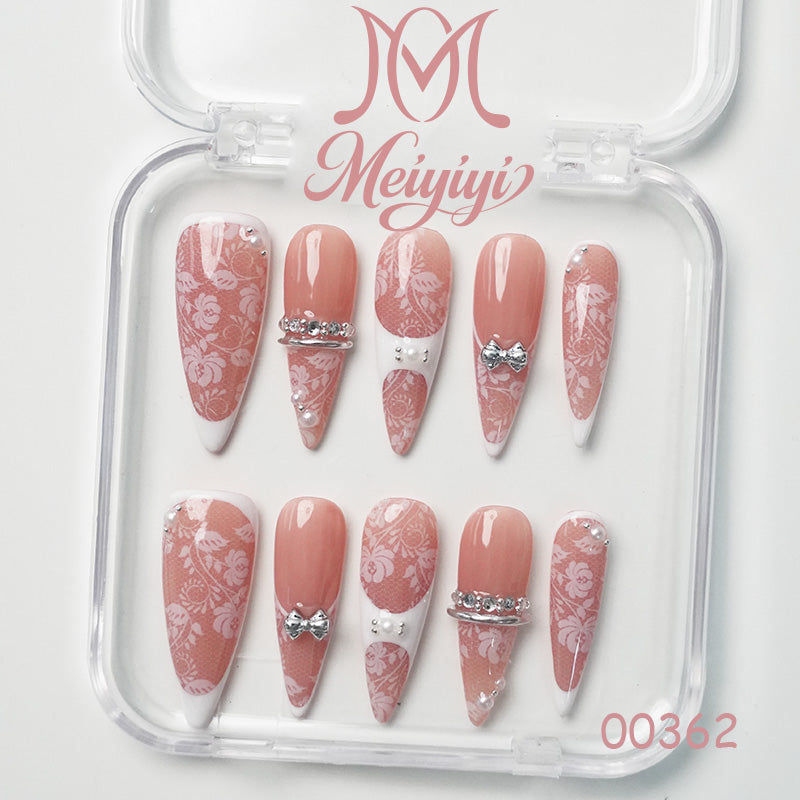 00362-MYY's designer original high-end design customized luxury hand-painted wearable nail art