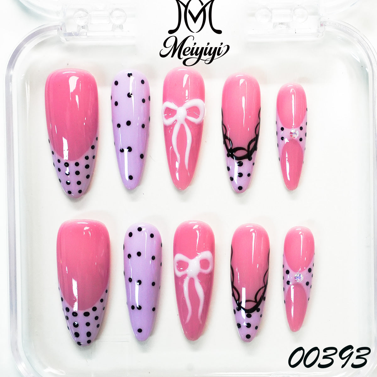 00393-MYY's designer original high-end design customized luxury hand-painted wearable nail art