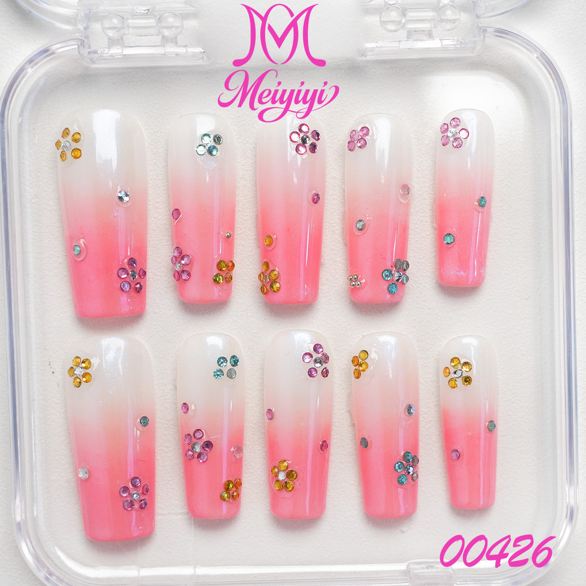00426-MYY's designer original high-end design customized luxury hand-painted wearable nail art