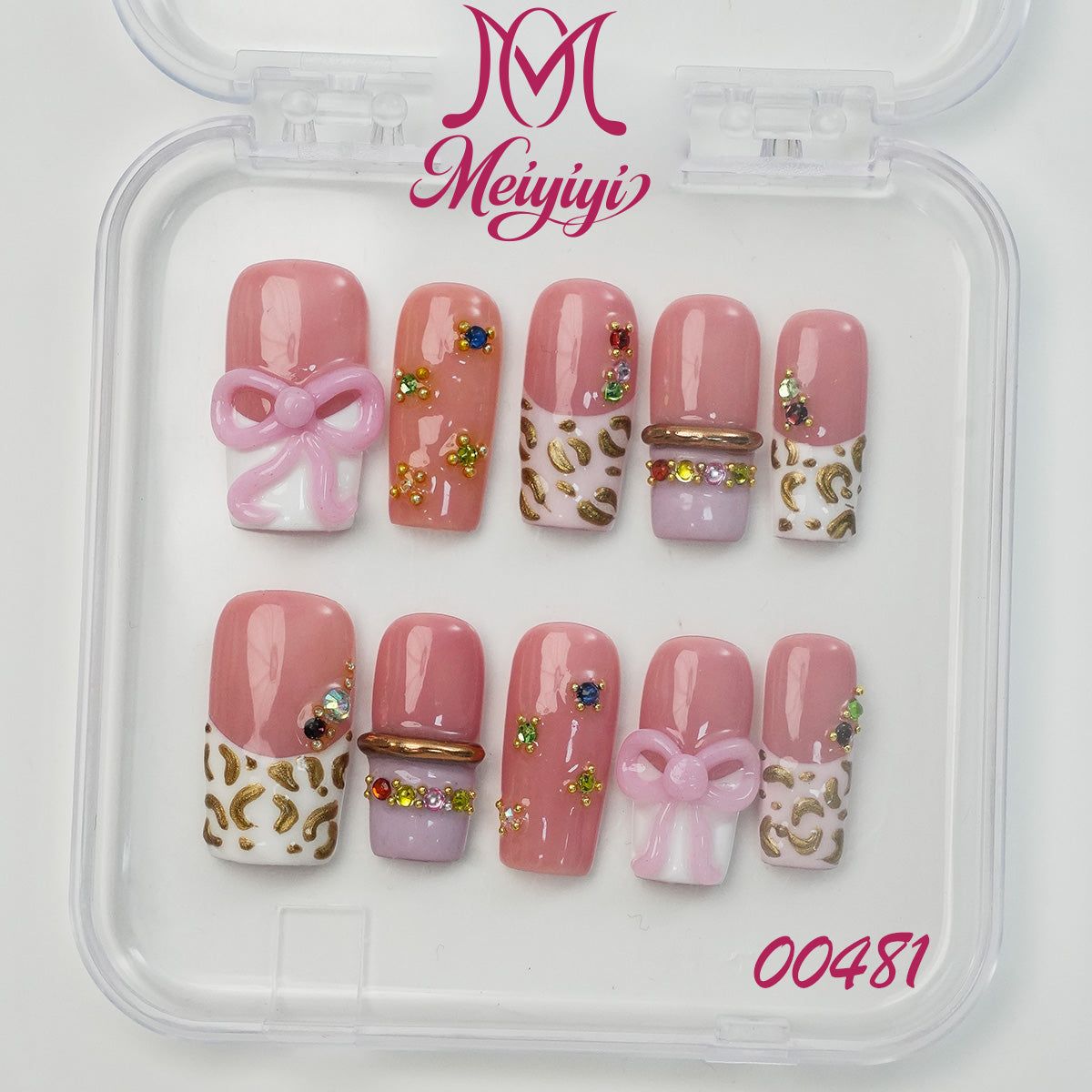 00481-MYY's designer original high-end design customized luxury hand-painted wearable nail art