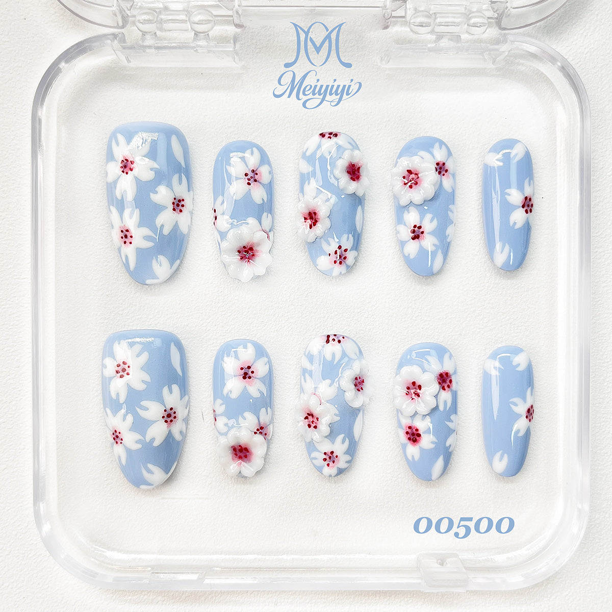 00500-MYY's designer original high-end design customized luxury hand-painted wearable nail art