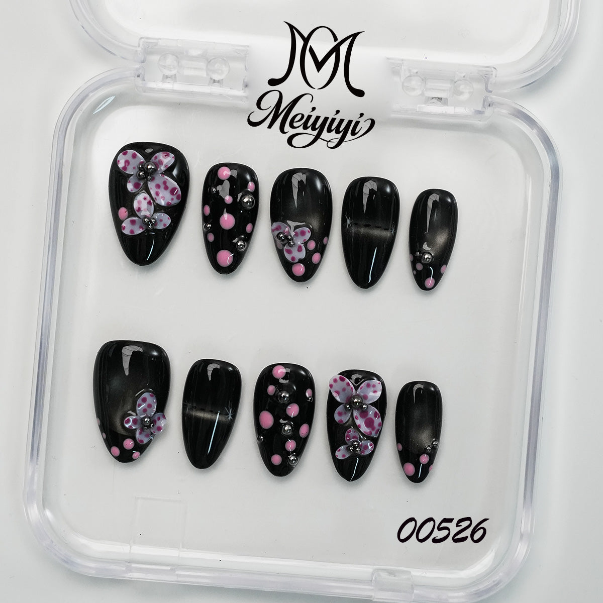 00526-MYY's designer original high-end design customized luxury hand-painted wearable nail art