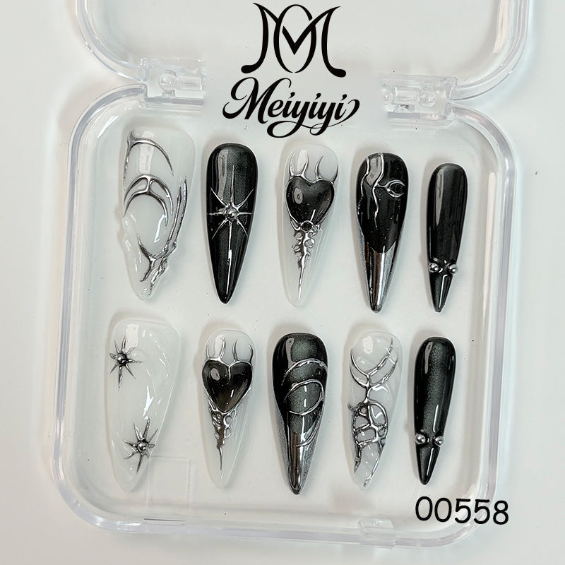 00558-MYY's designer original high-end design customized luxury hand-painted wearable nail art