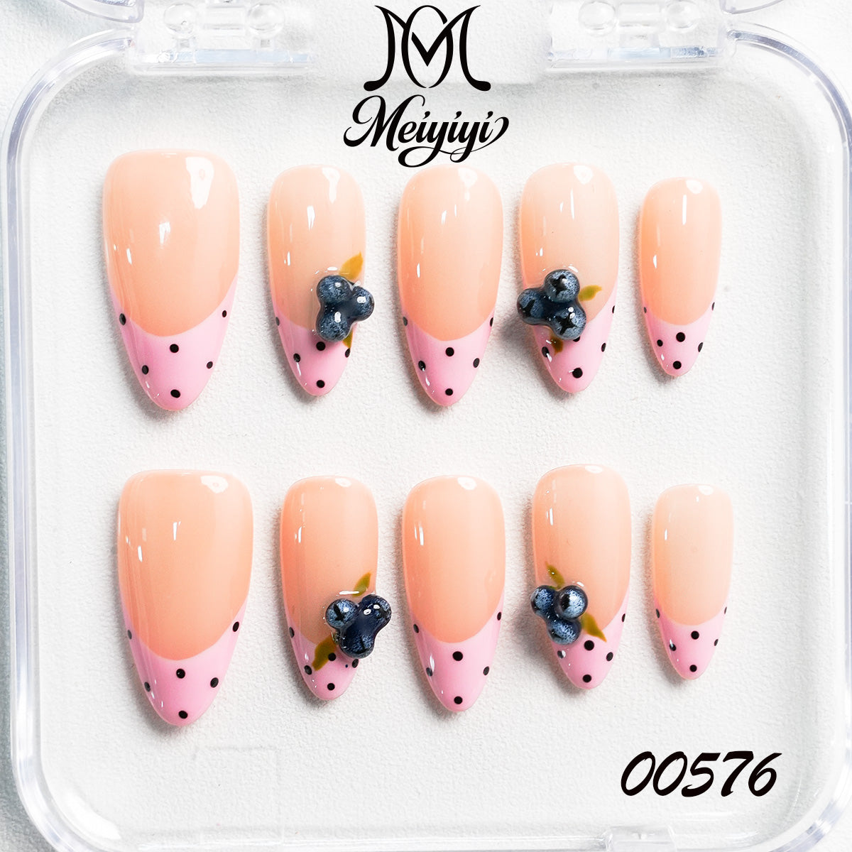 00576-MYY's designer original high-end design customized luxury hand-painted wearable nail art