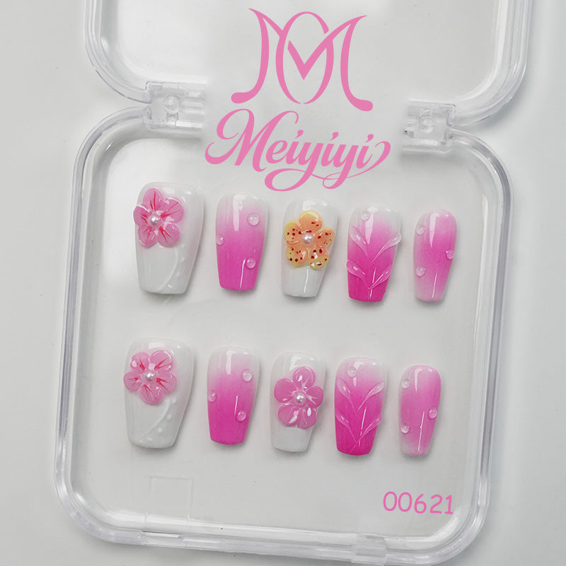 00621-MYY's designer original high-end design customized luxury hand-painted wearable nail art