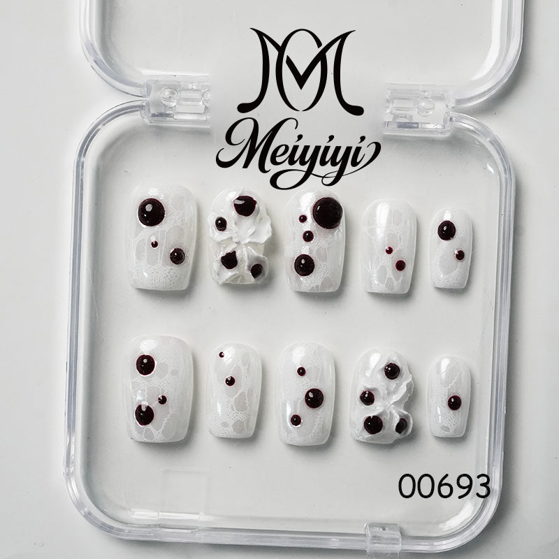 00693-MYY's designer original high-end design customized luxury hand-painted wearable nail art