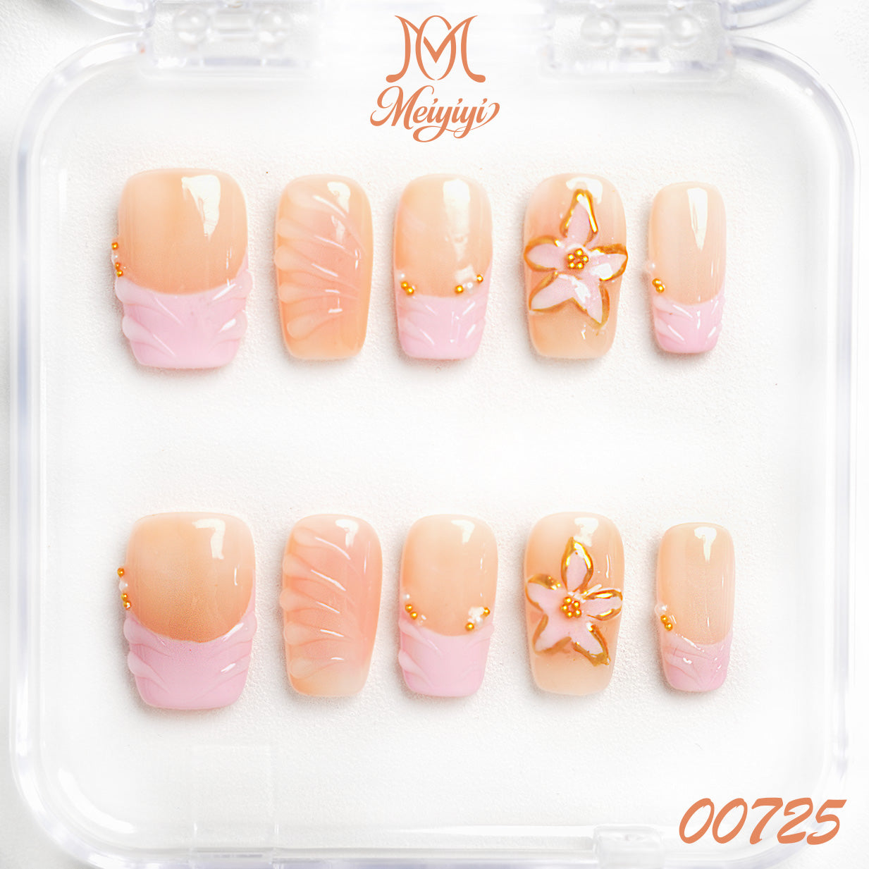 00725-MYY's designer original high-end design customized luxury hand-painted wearable nail art