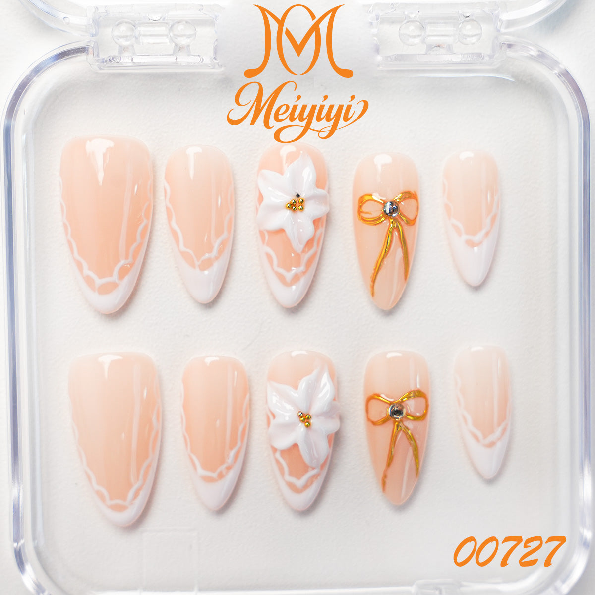 00727-MYY's designer original high-end design customized luxury hand-painted wearable nail art
