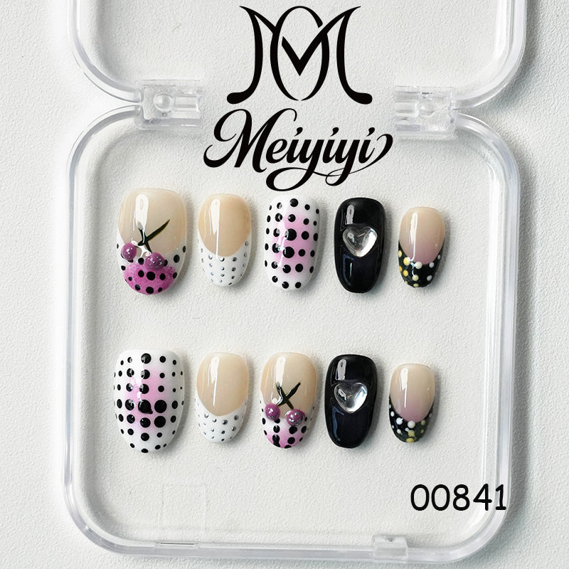 00841-MYY's designer original high-end design customized luxury hand-painted wearable nail art