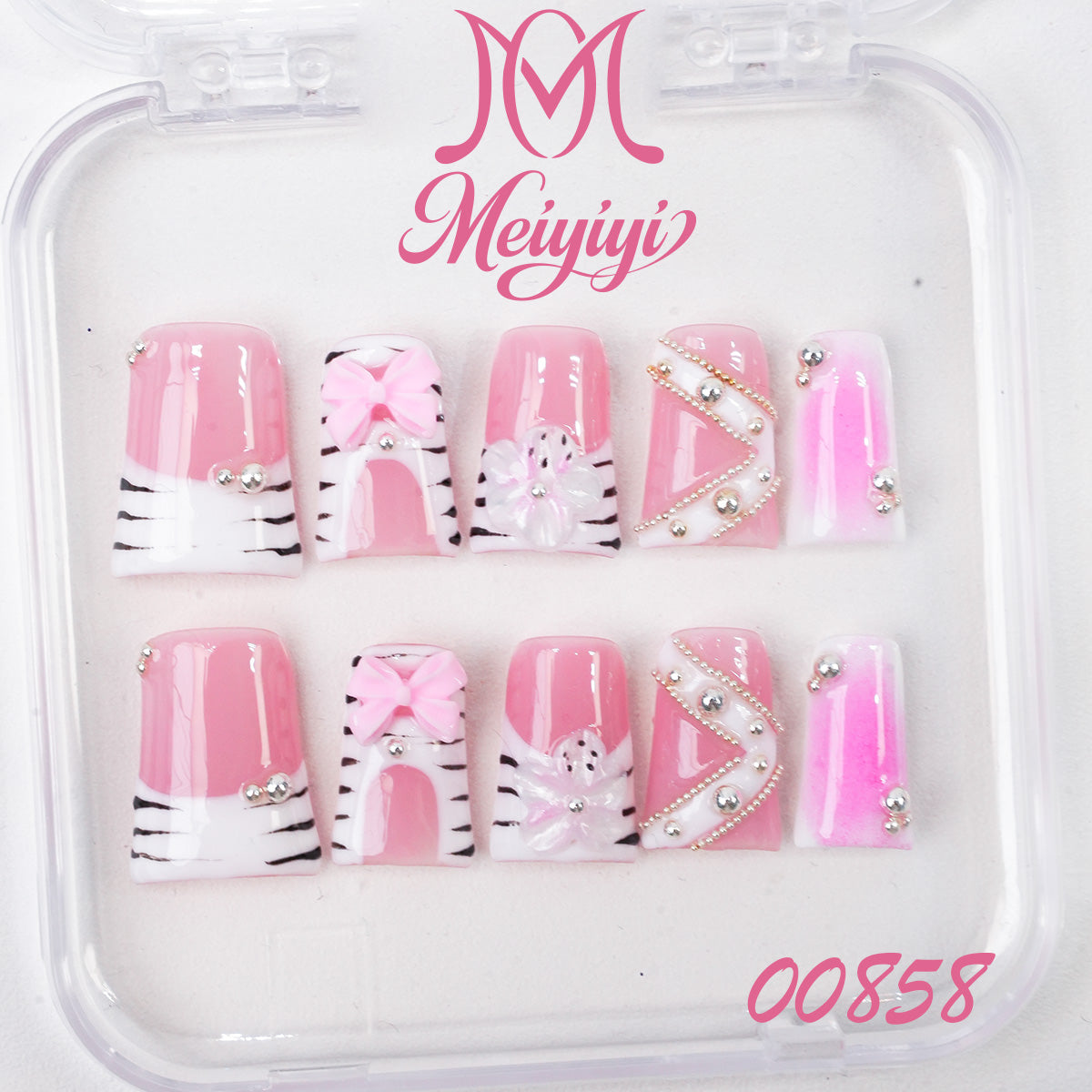 00858-MYY's designer original high-end design customized luxury hand-painted wearable nail art