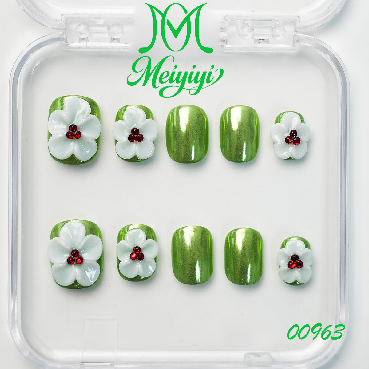 00963-MYY's designer original high-end design customized luxury hand-painted wearable nail art