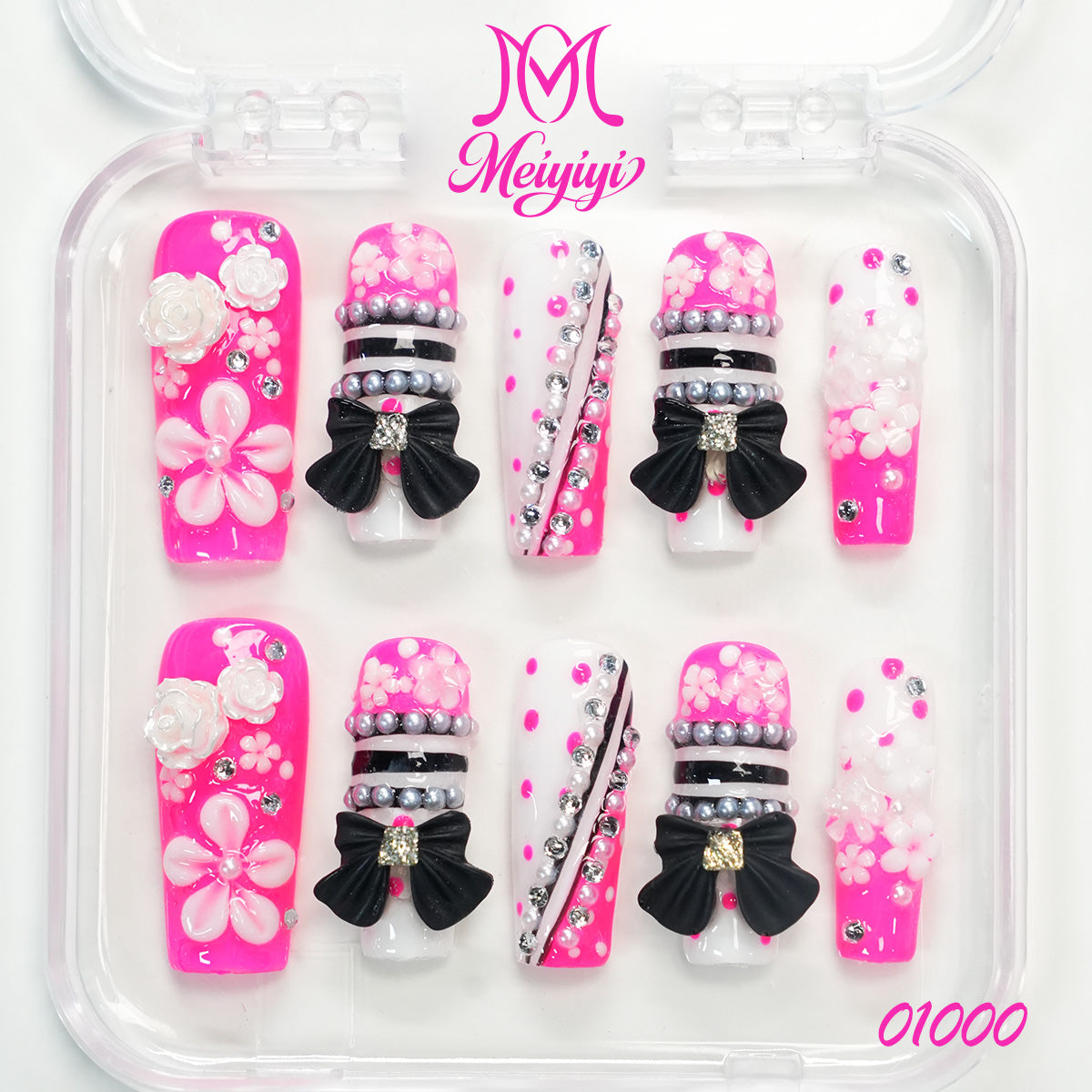 01000-MYY's designer original high-end design customized luxury hand-painted wearable nail art
