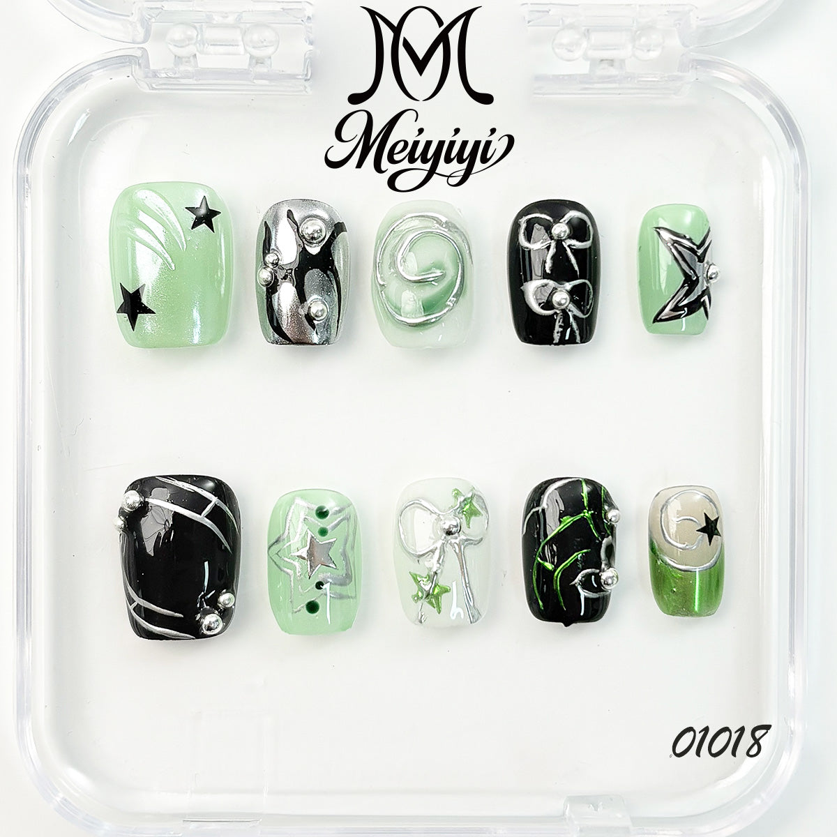 01018-MYY's designer original high-end design customized luxury hand-painted wearable nail art