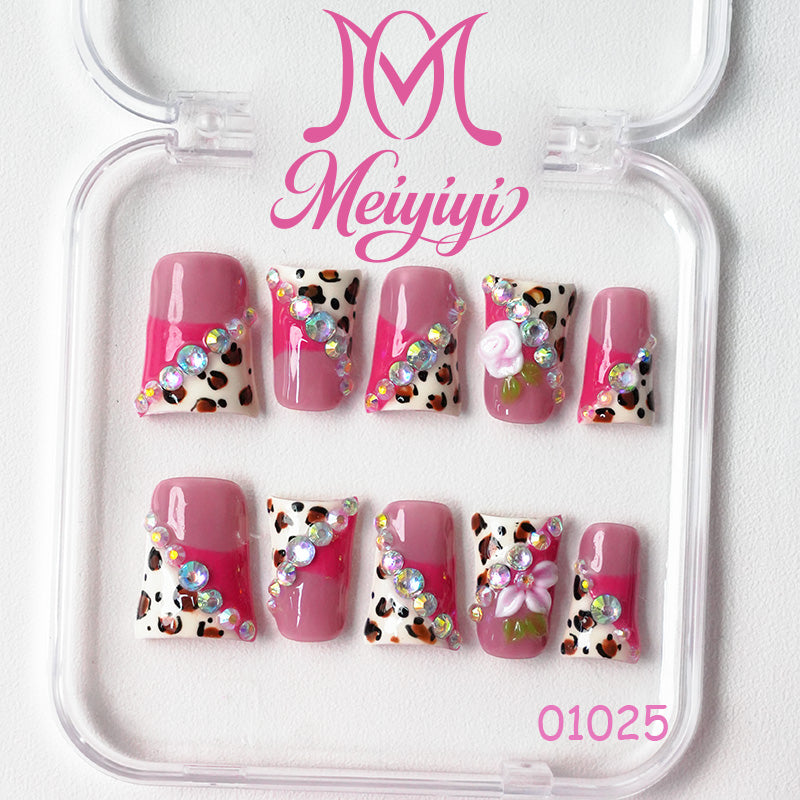01025-MYY's designer original high-end design customized luxury hand-painted wearable nail art