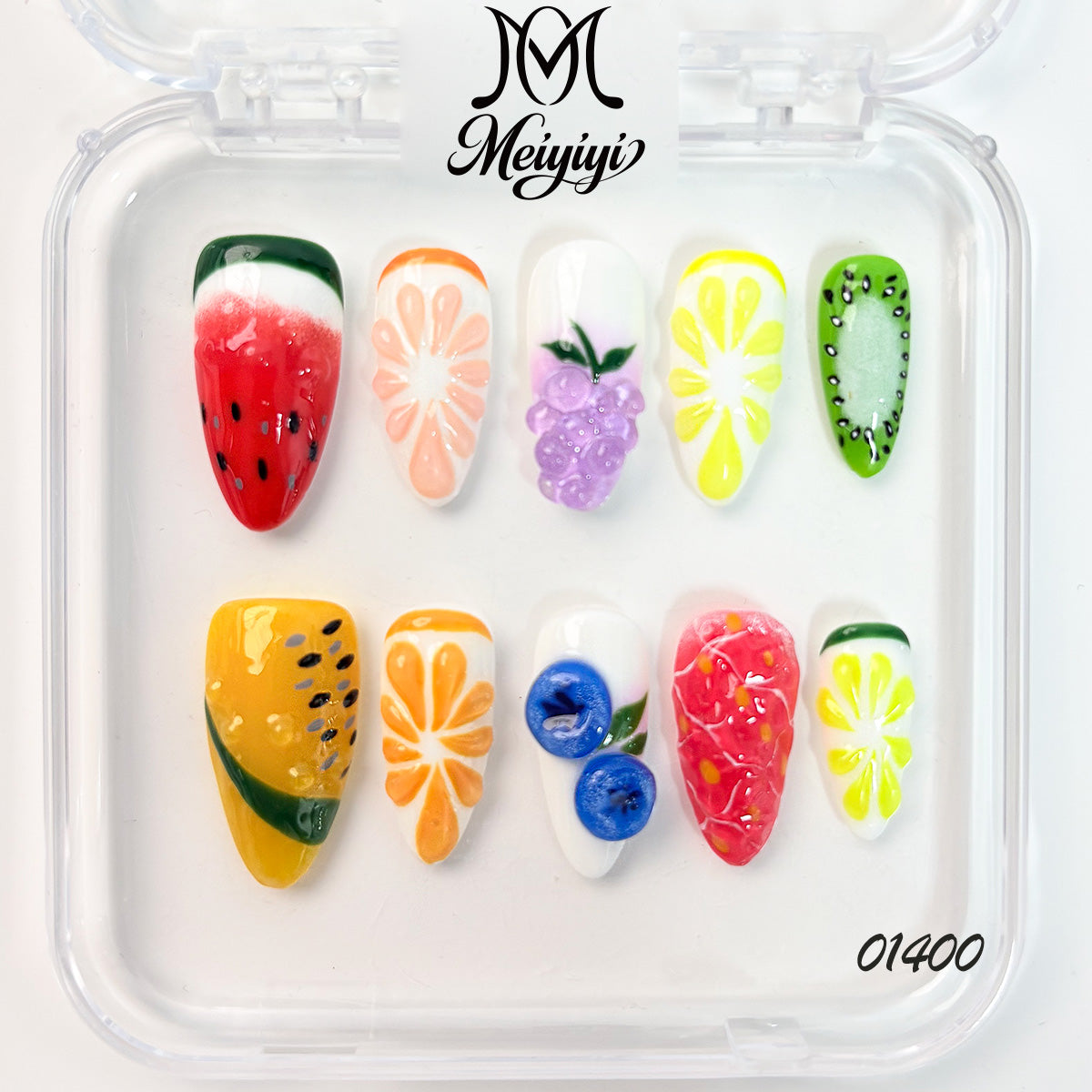 01400-MYY's designer original high-end design customized luxury hand-painted wearable nail art