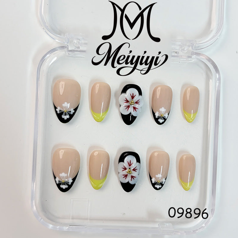 09896-MYY's designer original high-end design customized luxury hand-painted wearable nail art