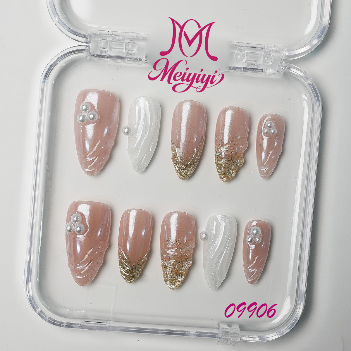 09906-MYY's designer original high-end design customized luxury hand-painted wearable nail art